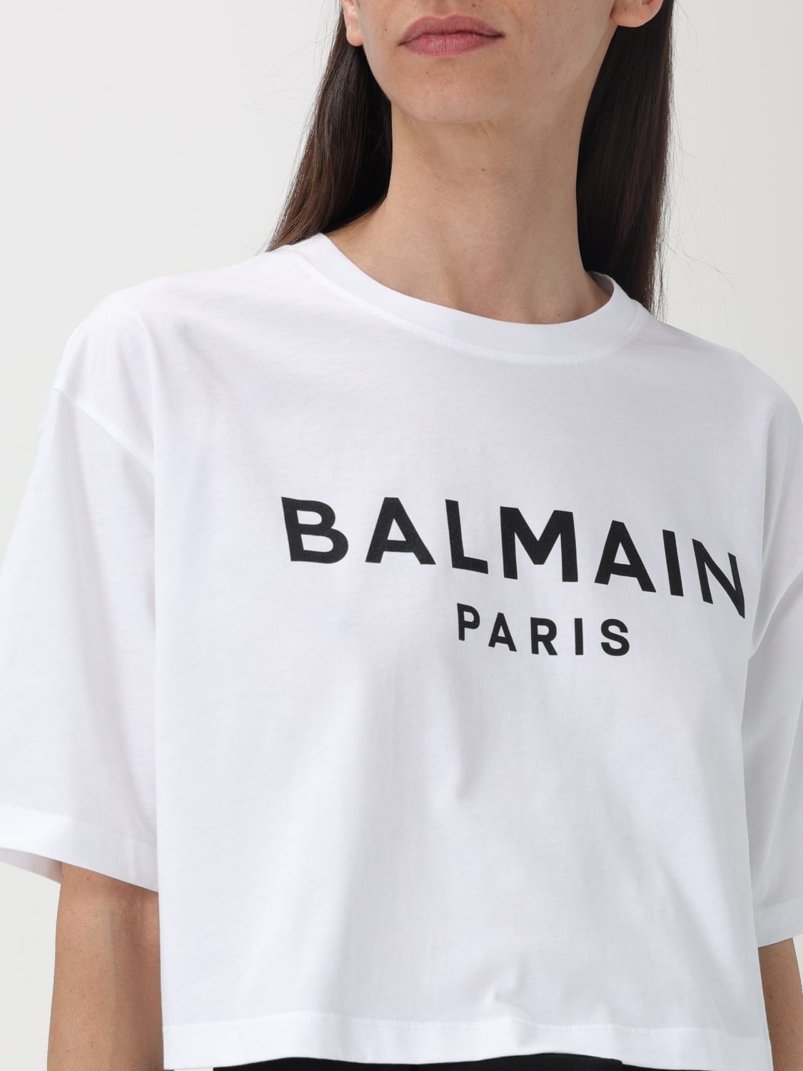 BALMAIN：Tシャツ レディース - ホワイト | GIGLIO.COMオンラインのBalmain Tシャツ BF1EE020BB02