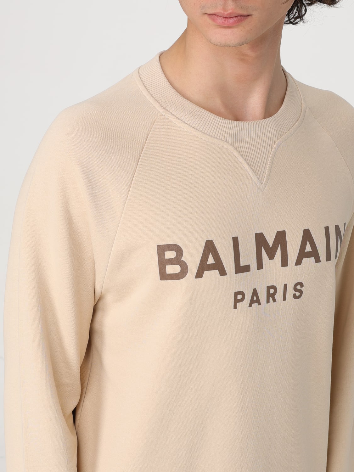 BALMAIN SWEATSHIRT: Sweater men Balmain, Ivory - Img 4