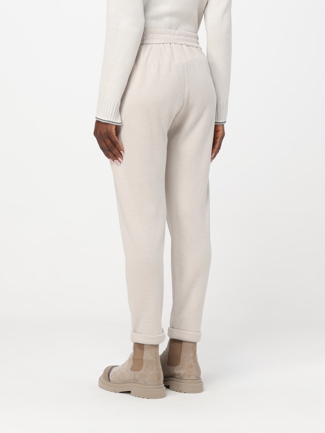BRUNELLO CUCINELLI: Pants woman - Grey | Brunello Cucinelli
