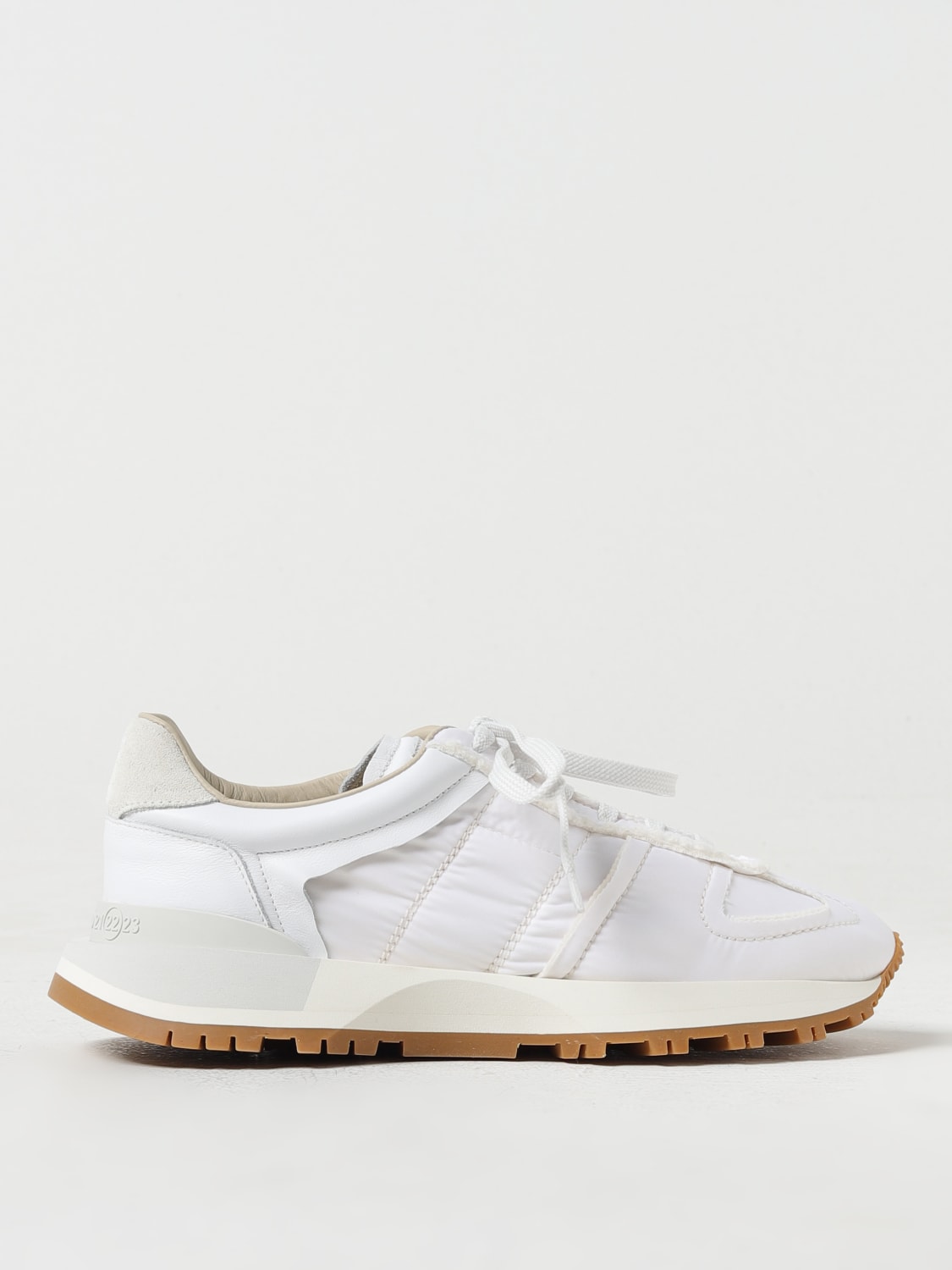 MAISON MARGIELA SNEAKERS: Sneakers Maison Margiela in nylon e pelle, Bianco - Img 1