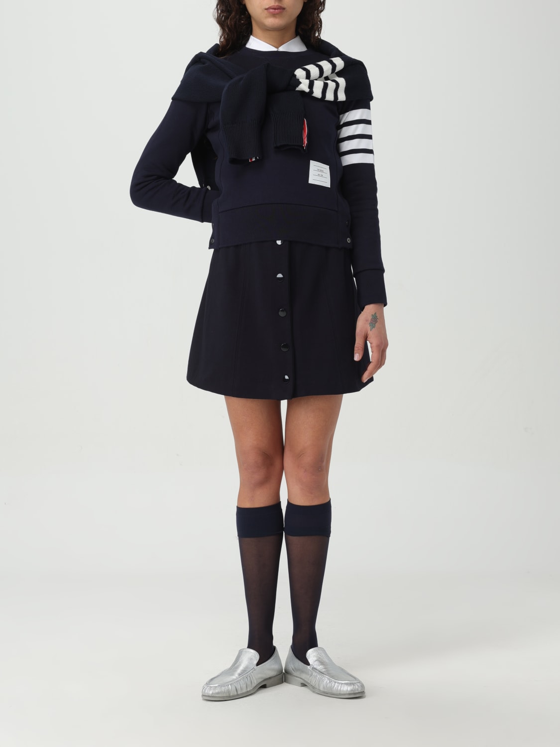 THOM BROWNE: Sweater woman - Blue | Thom Browne sweatshirt