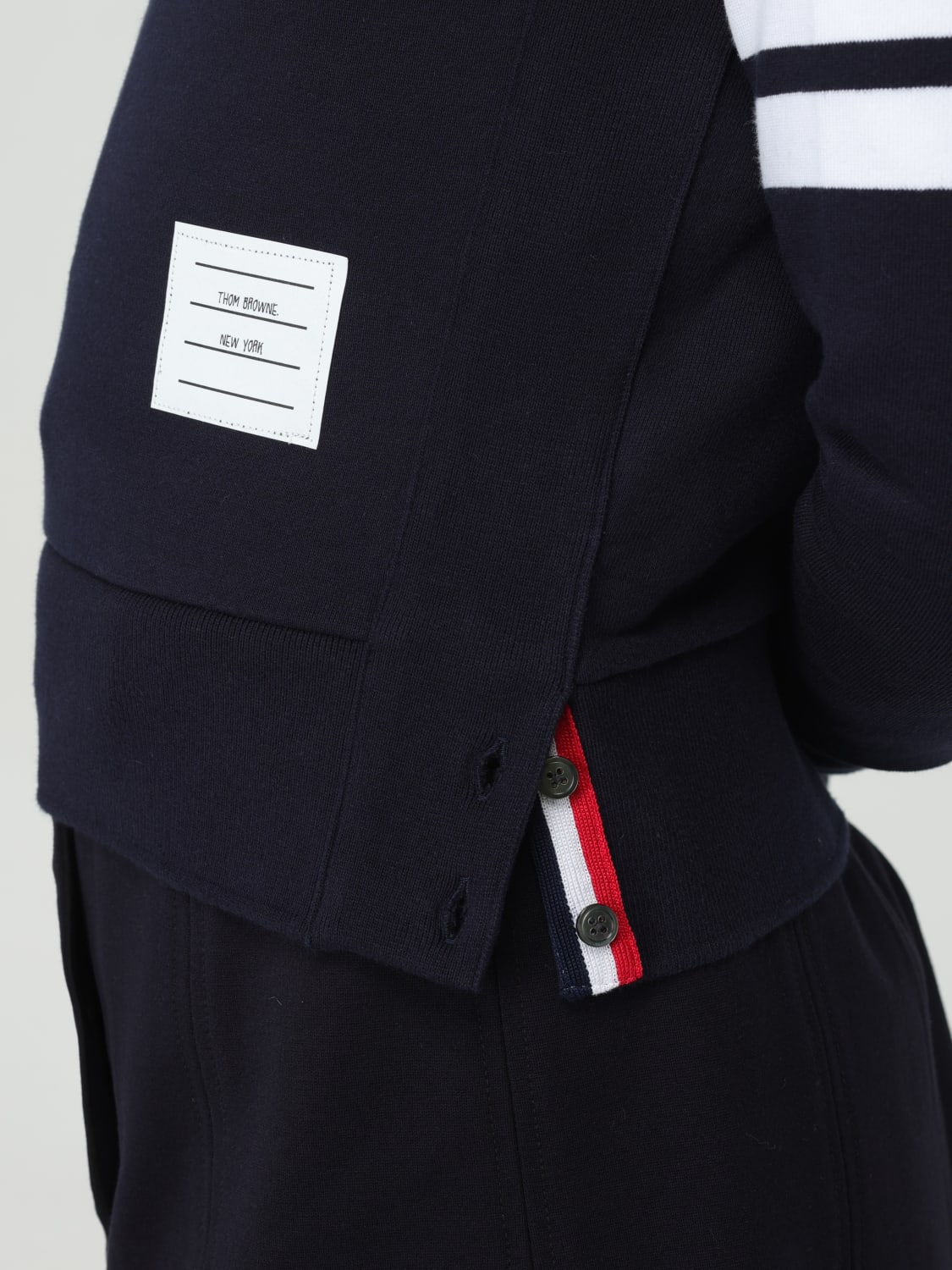 Tシャツ・カットソー THOM BROWNE Women Sweater FJT002A00535415 Blue THOM BROWNE: Sweater woman - Blue | Thom Browne sweatshirt