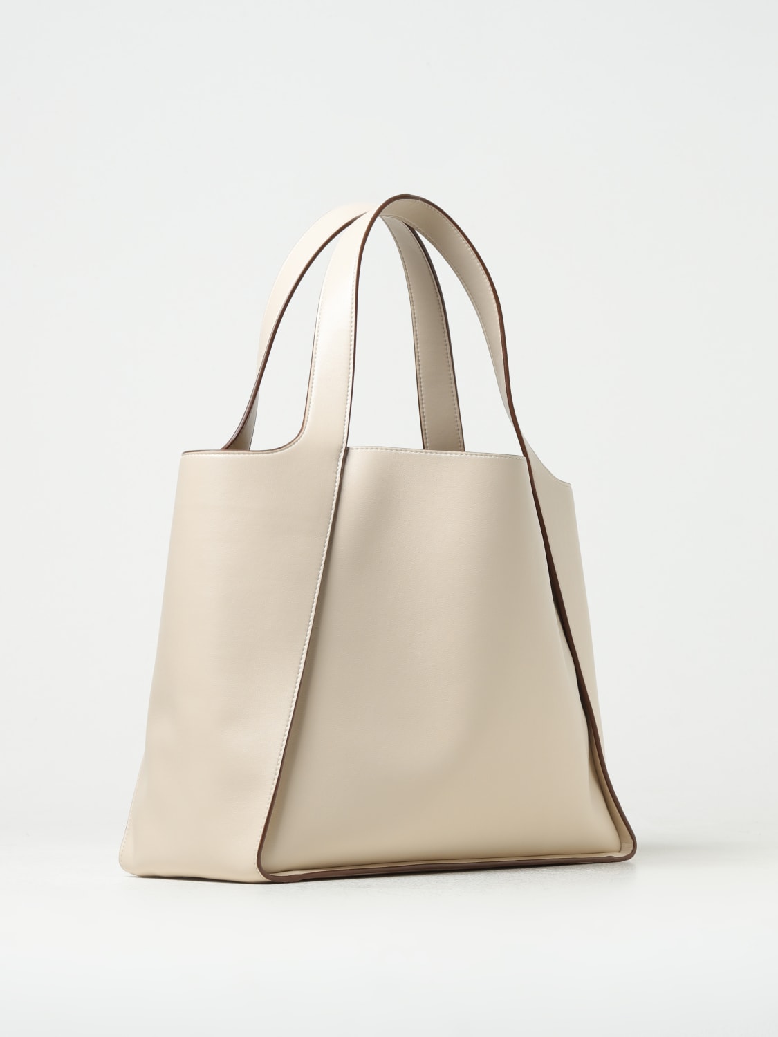 STELLA MCCARTNEY BORSA TOTE: Borsa Stella McCartney in pelle sintetica con logo, Bianco - Img 2
