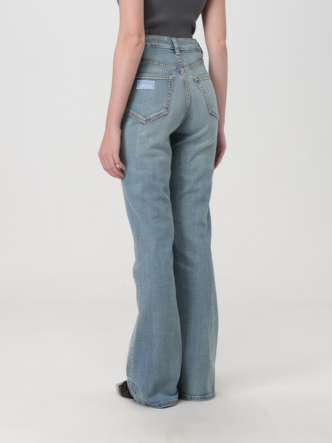 GANNI JEANS: Jeans woman Ganni, Denim - Img 3