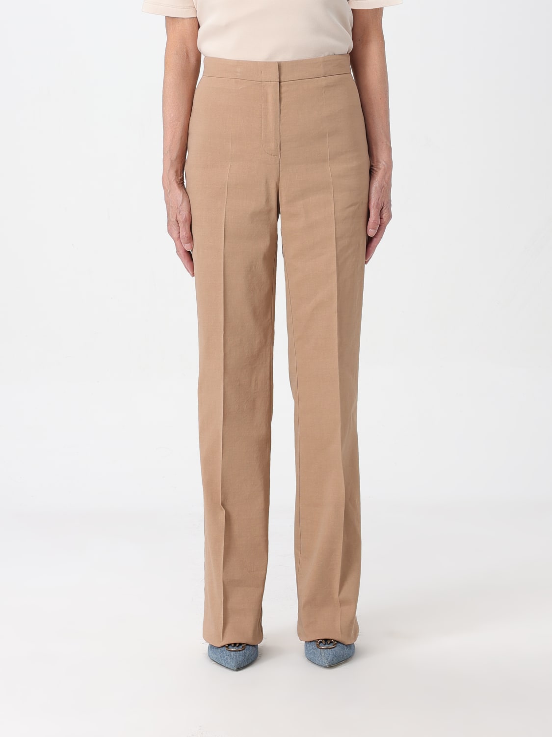 PINKO PANTS: Pants woman Pinko, Beige - Img 1