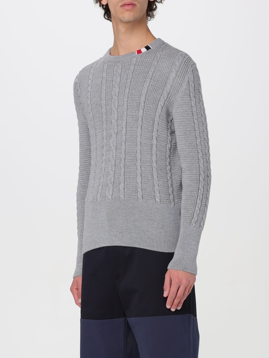 THOM BROWNE: Sweater men - Grey | Thom Browne sweater MKA492AY1024 ...