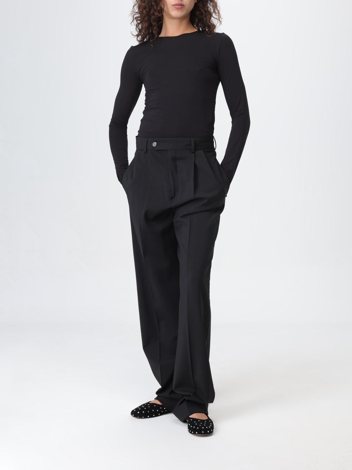 パンツ SPORTMAX Woman Pants Black 2412781021600 004 Sportmax Outlet: Pants woman - Black | Sportmax pants