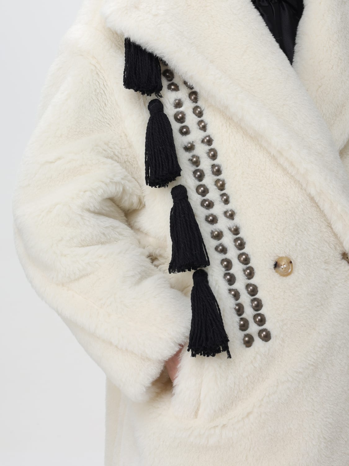 MAX MARA PELZMANTEL: Blazer damen Max Mara, Weiß - Img 5