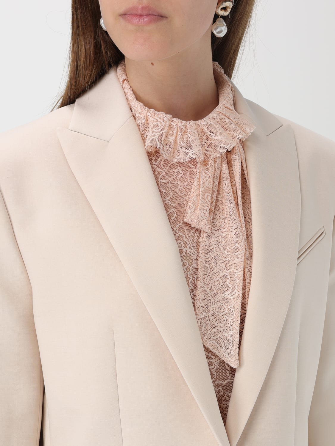 ジャケット PHILOSOPHY DI LORENZO SERAFINI Ivory Polyester Blend Blazer Philosophy Di Lorenzo Serafini Outlet: Blazer woman - Ivory