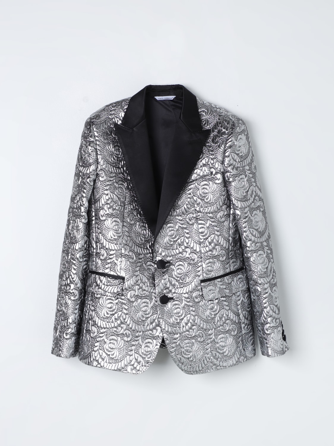DOLCE & GABBANA GIACCA: Blazer a monopetto Dolce & Gabbana, Argento - Img 1