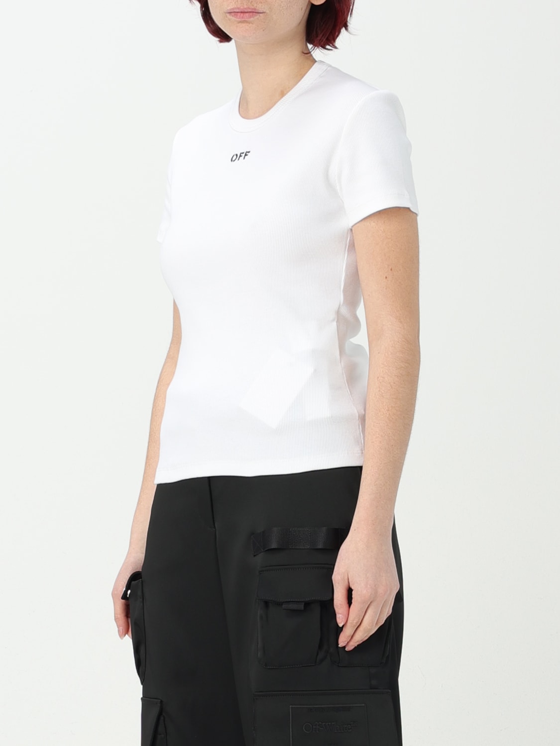 OFF-WHITE CAMISETA: Camiseta mujer Off-white, Blanco - Img 4