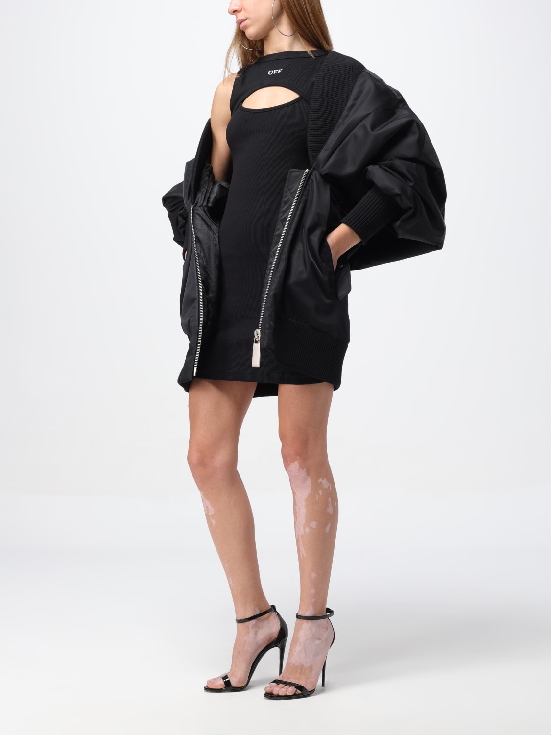 ワンピース Off-White Woman Dress Black OWDB496C99JER001 1001 OFF-WHITE: Dress woman - Black | Off-White dress