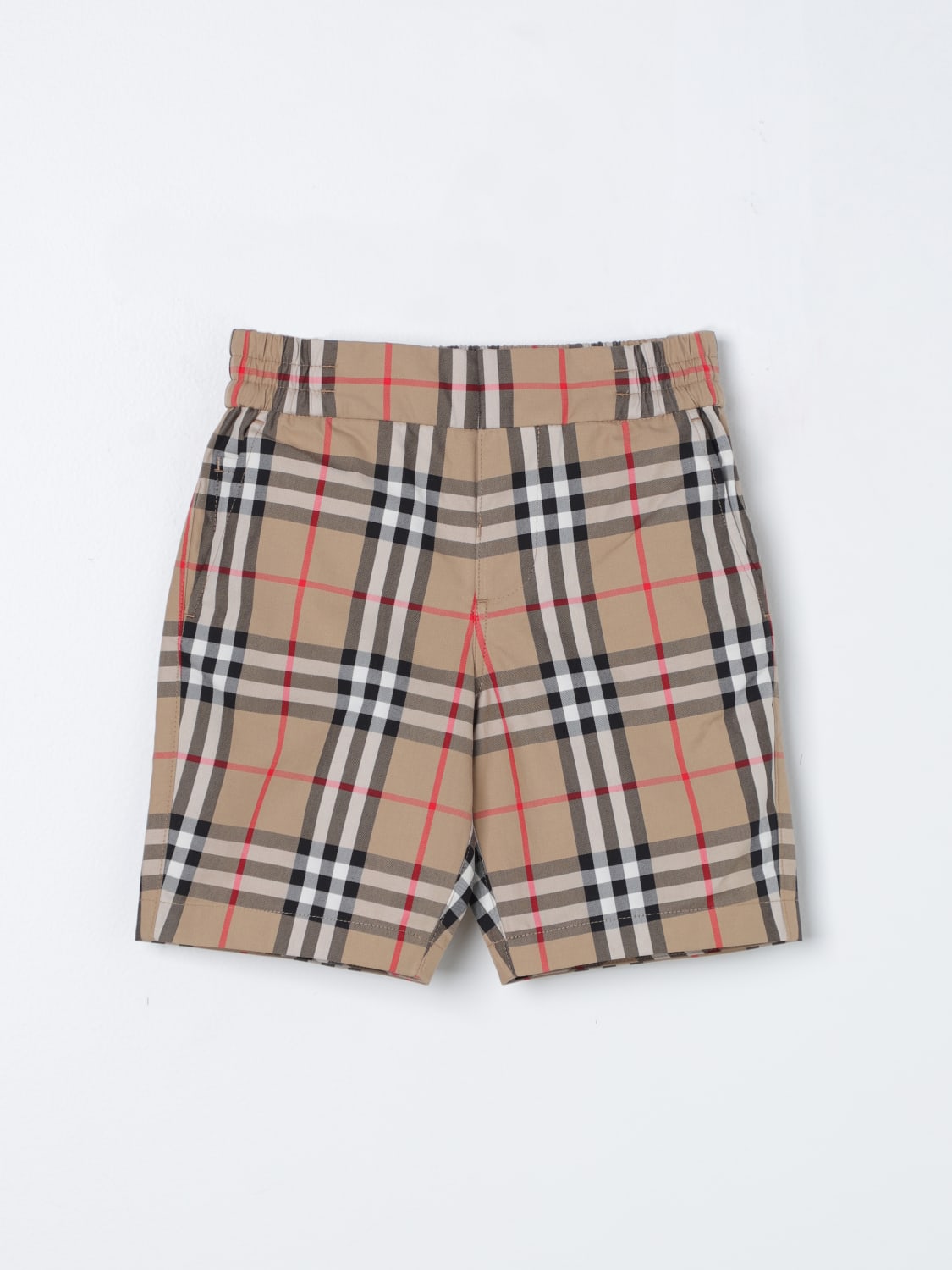 Burberry Outlet Pantaloncino Kids in cotone stampato Beige Pantaloncino Burberry 8078220 online su GIGLIO.COM