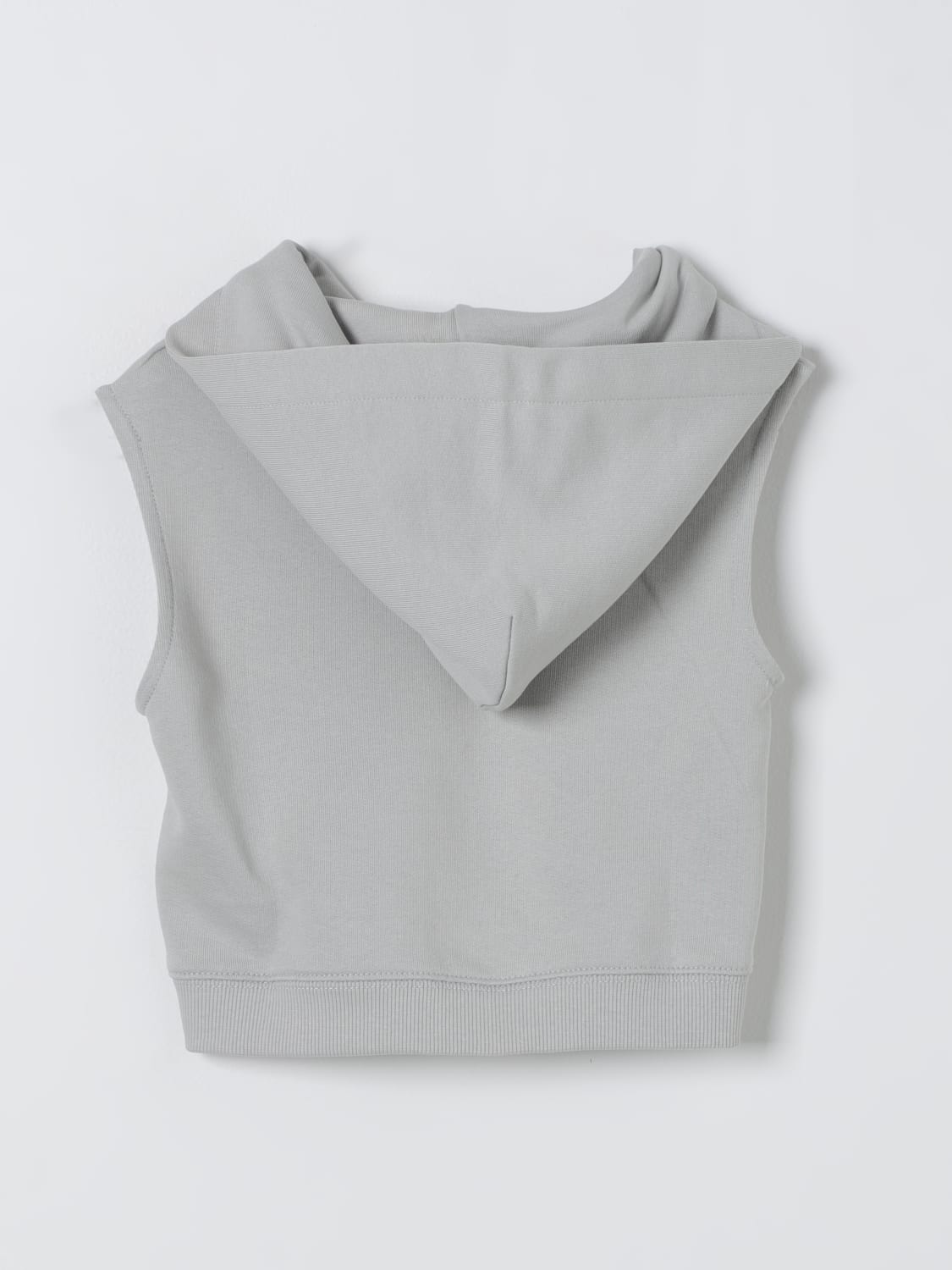 キッズアウター MM6 Maison Margiela GILET (M60560.MM055 M6902 SAGE GREY) Mm6 Maison Margiela Outlet: Gilet in jersey con zip - Grigio