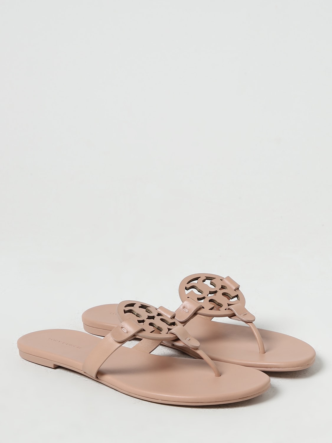 Tory burch sandals beige sale
