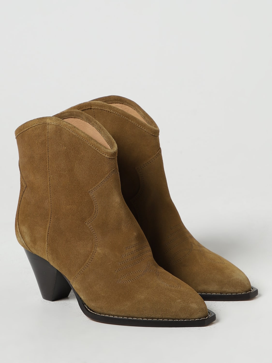 ISABEL MARANT FLAT ANKLE BOOTS: Boots woman Isabel Marant, Brown - Img 2