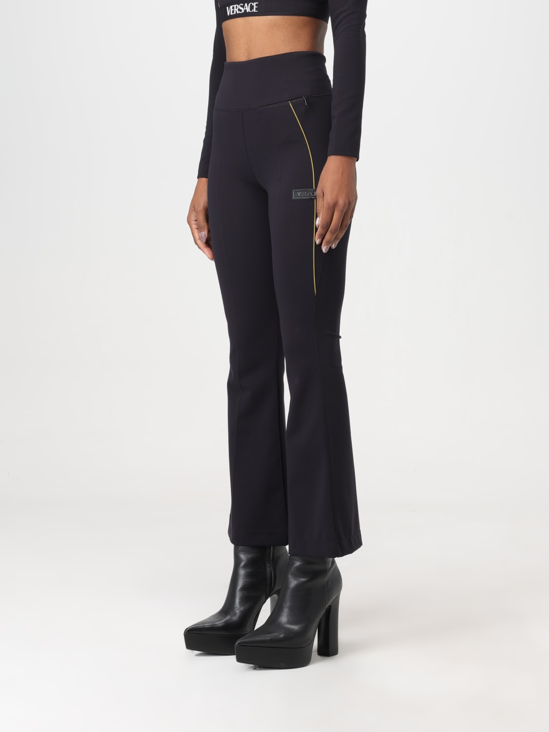 パンツ VERSACE Woman Pants Black 10135211A09554 1B000 Versace Outlet: Pants woman - Black | Versace pants