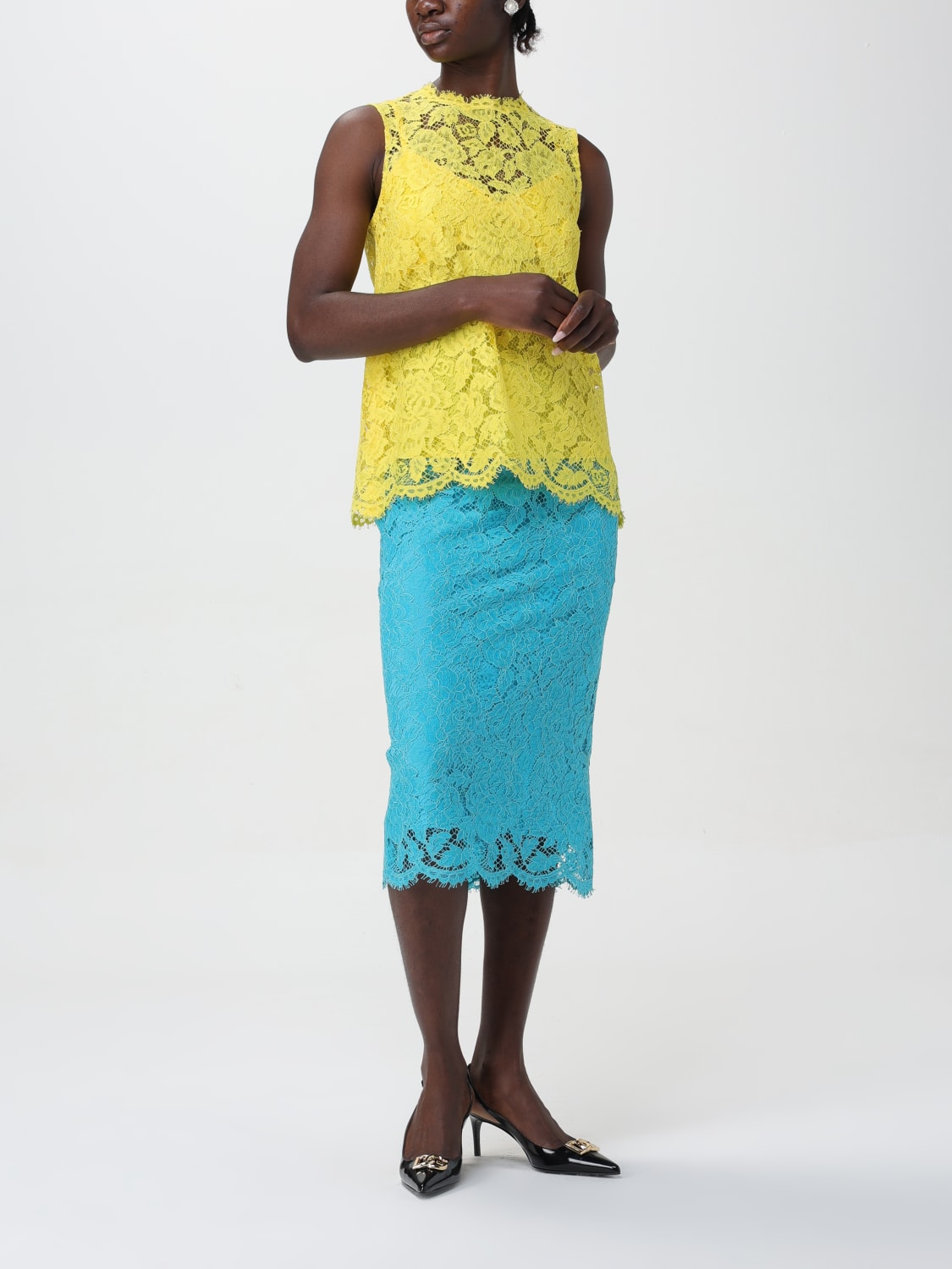 DOLCE & GABBANA TOP: Top woman Dolce & Gabbana, Yellow - Img 2