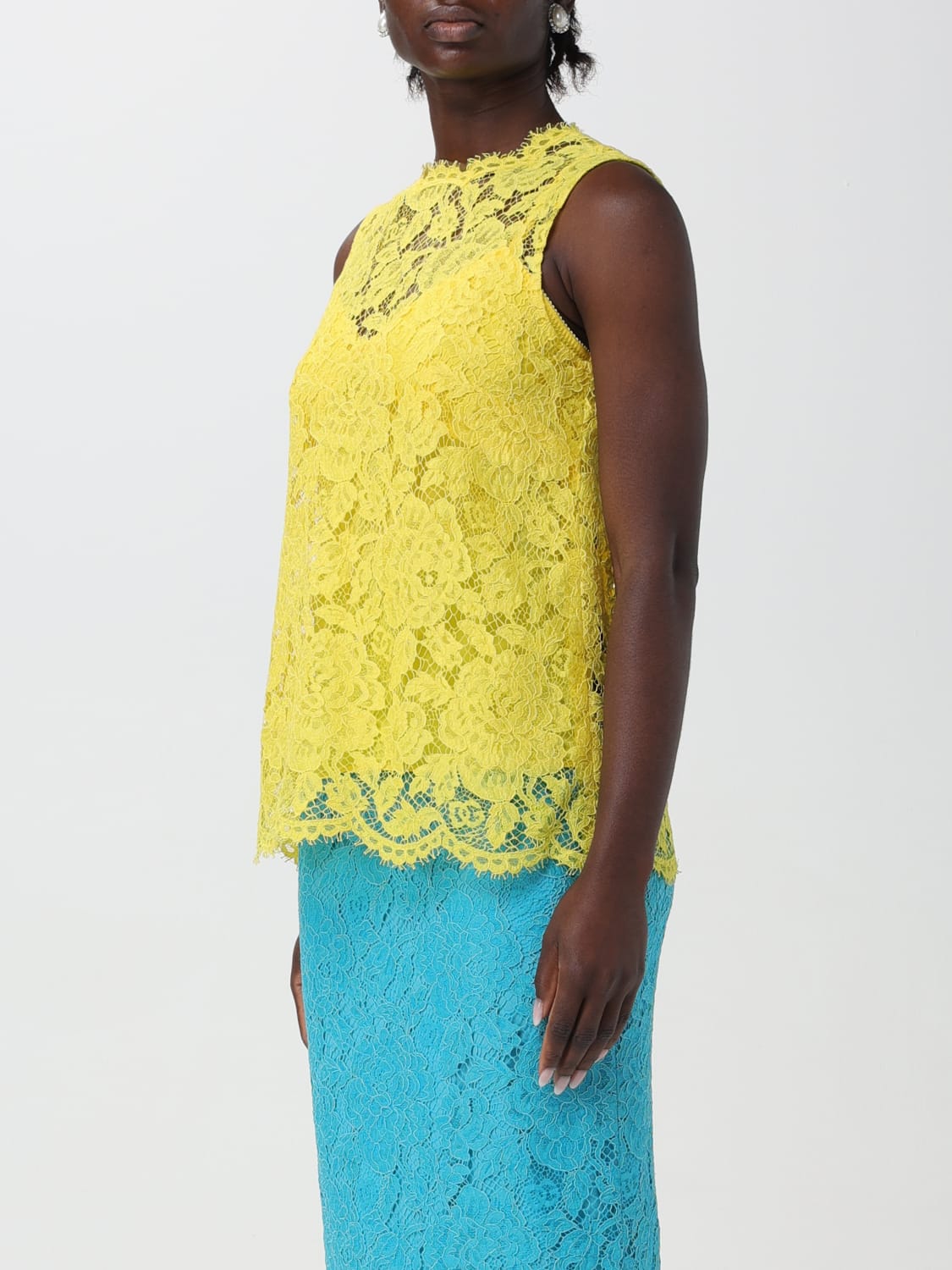 DOLCE & GABBANA TOP: Top woman Dolce & Gabbana, Yellow - Img 4