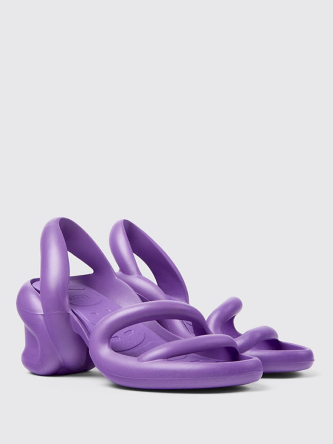 CAMPER HEELED SANDALS: Flat sandals woman Camper, Violet - Img 2