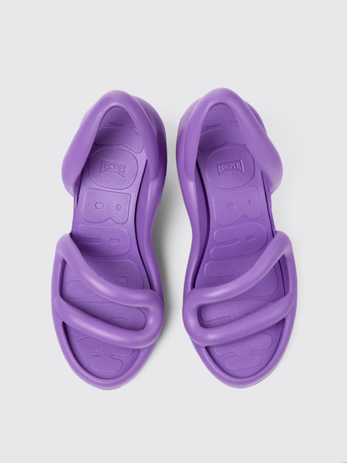 CAMPER HEELED SANDALS: Flat sandals woman Camper, Violet - Img 3