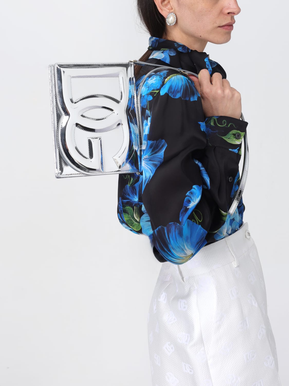 DOLCE & GABBANA MINITASCHE: Schultertasche damen Dolce & Gabbana, Silber - Img 2