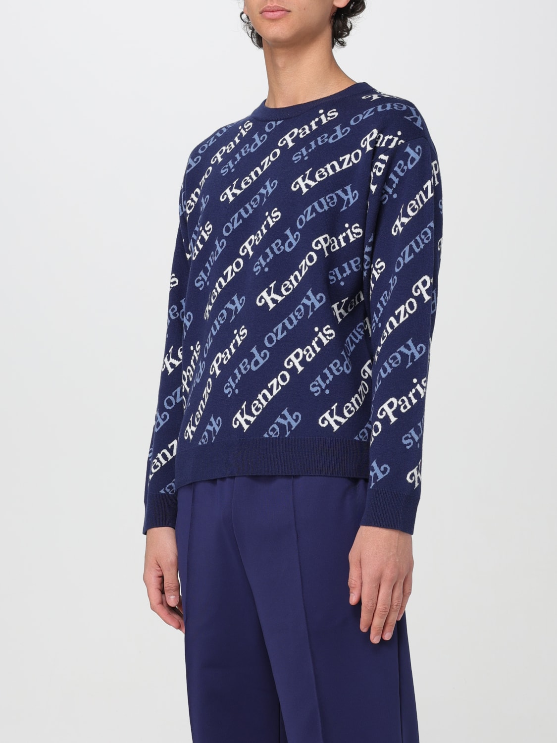 KENZO SWEATER: Sweater men Kenzo, Blue - Img 4