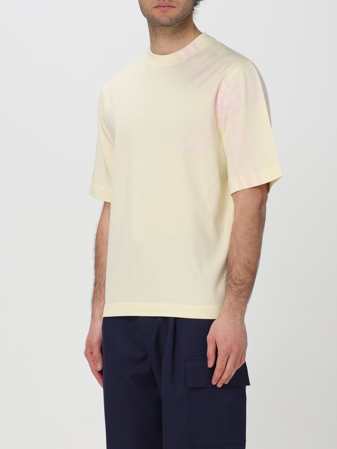 BURBERRY T-SHIRT: T-shirt men Burberry, Straw Yellow - Img 4