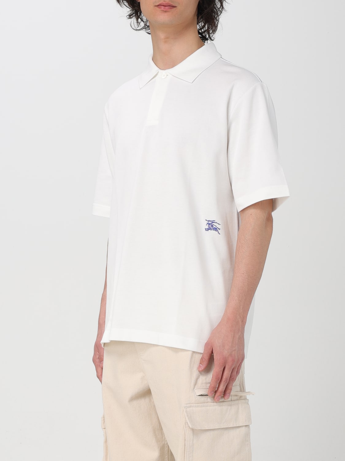 Burberry white polo best sale