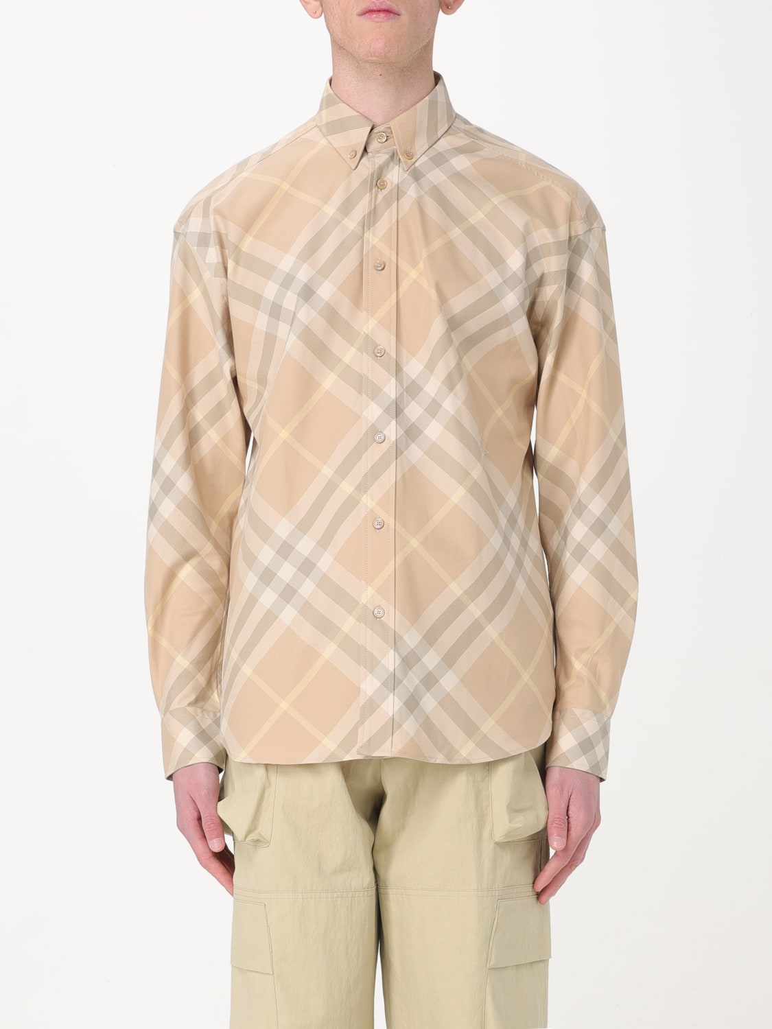 Burberry Outlet Shirt men Beige Burberry shirt 8082194 online at GIGLIO.COM