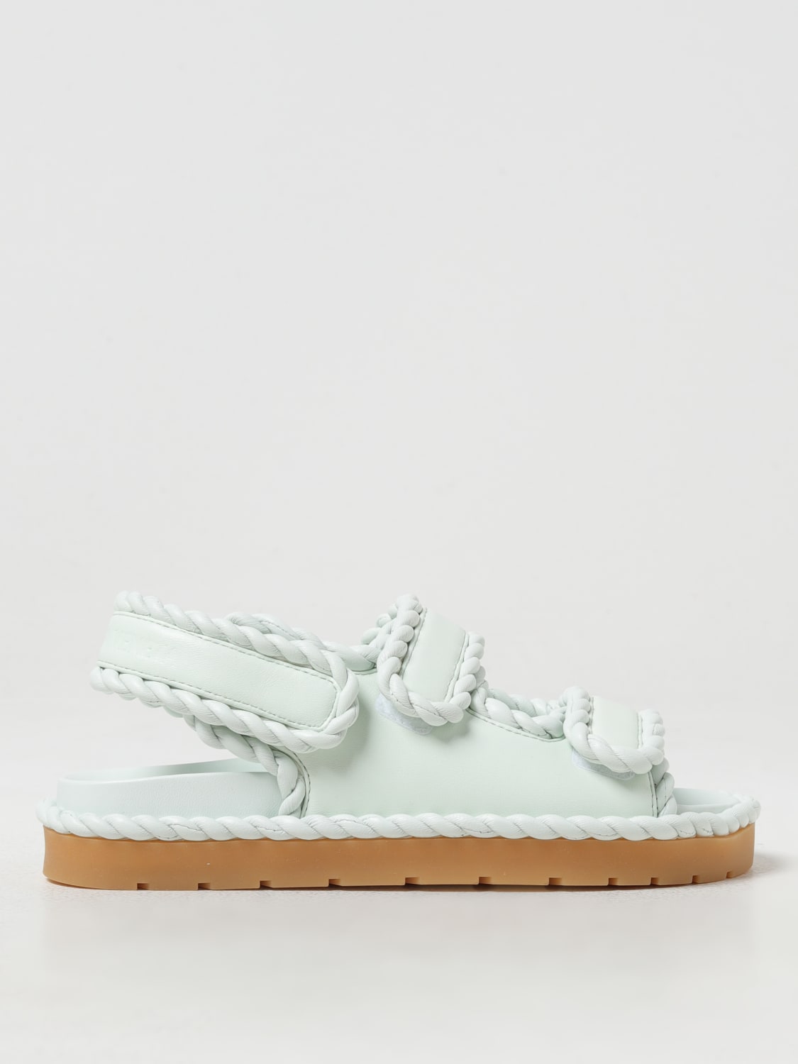 BOTTEGA VENETA FLAT SANDALS: Heeled sandals woman Bottega Veneta, White - Img 1