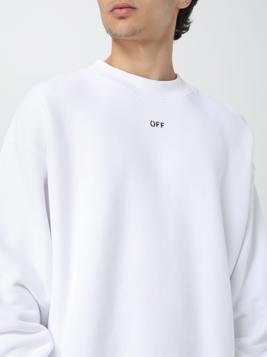 Off white color sweatshirt hotsell