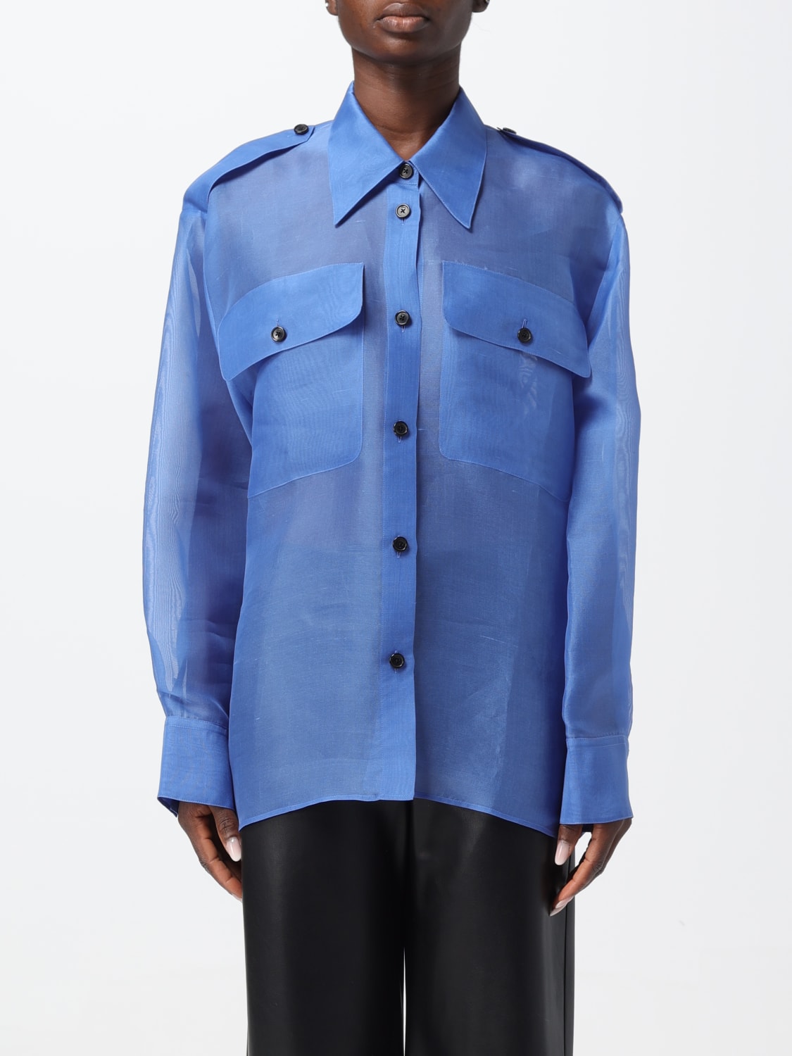 KHAITE CAMISA: Falda mujer Khaite, Azul Oscuro - Img 1