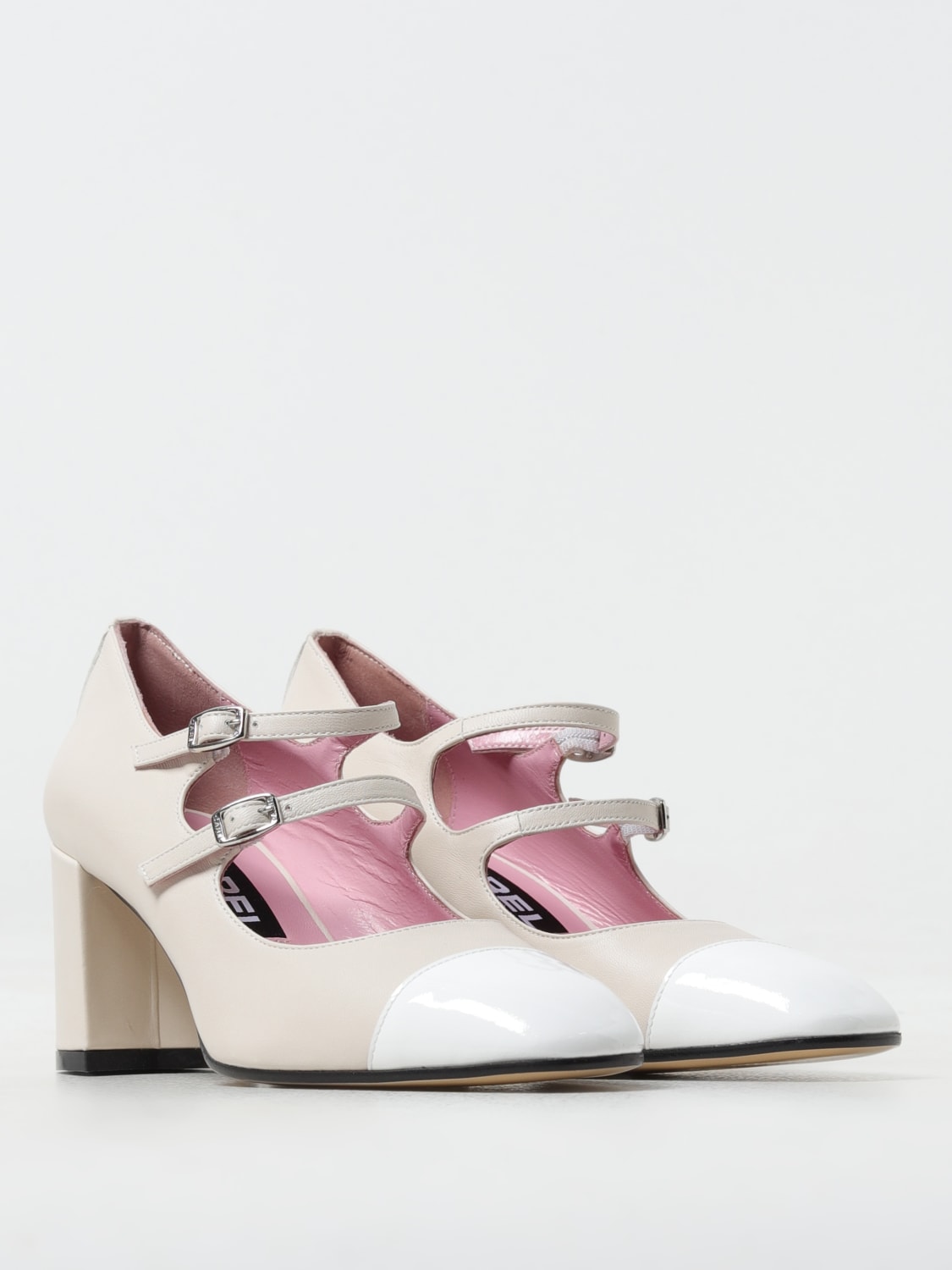 CAREL PARIS HIGH HEEL SHOES: Carel Paris Mary Jane Cherry in nappa with buckles, Beige - Img 2