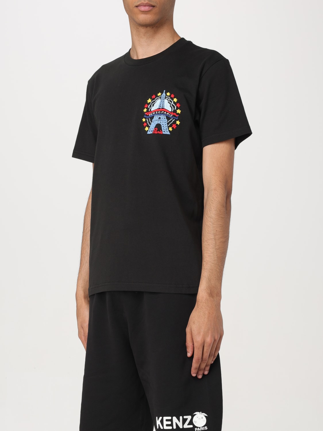 KENZO T-SHIRT: T-shirt Kenzo in cotone con stampa logo, Nero - Img 4