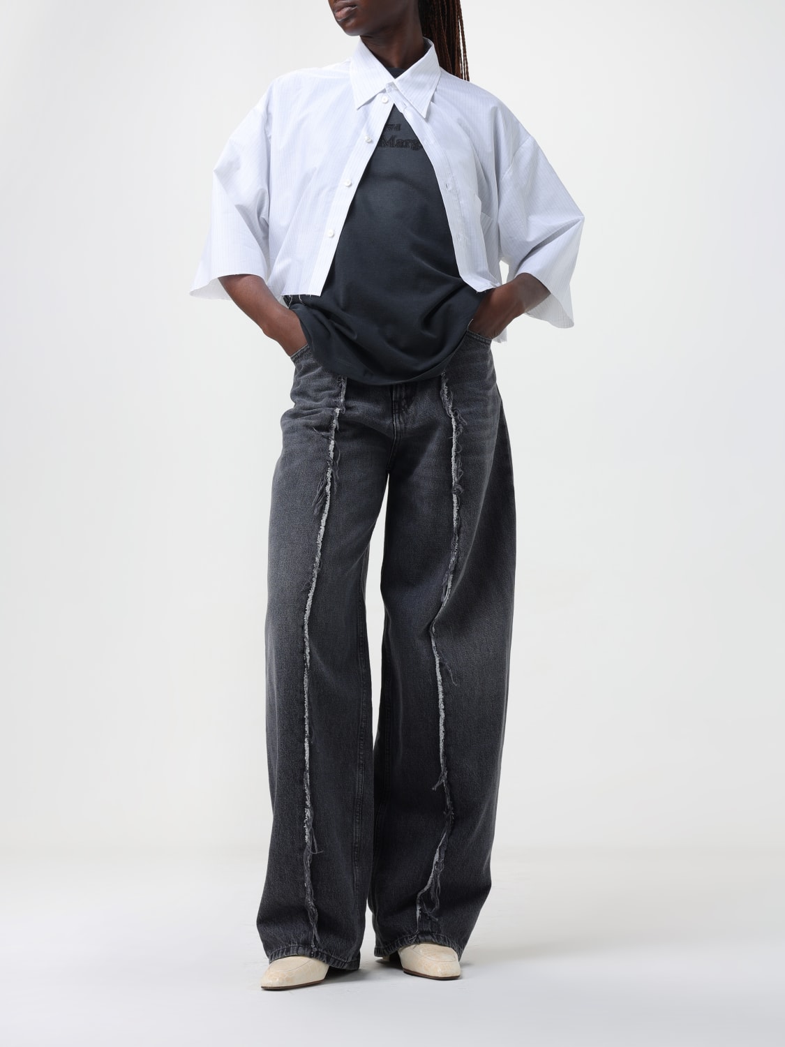 MAISON MARGIELA T-SHIRT: T-shirt woman Maison Margiela, Charcoal - Img 2