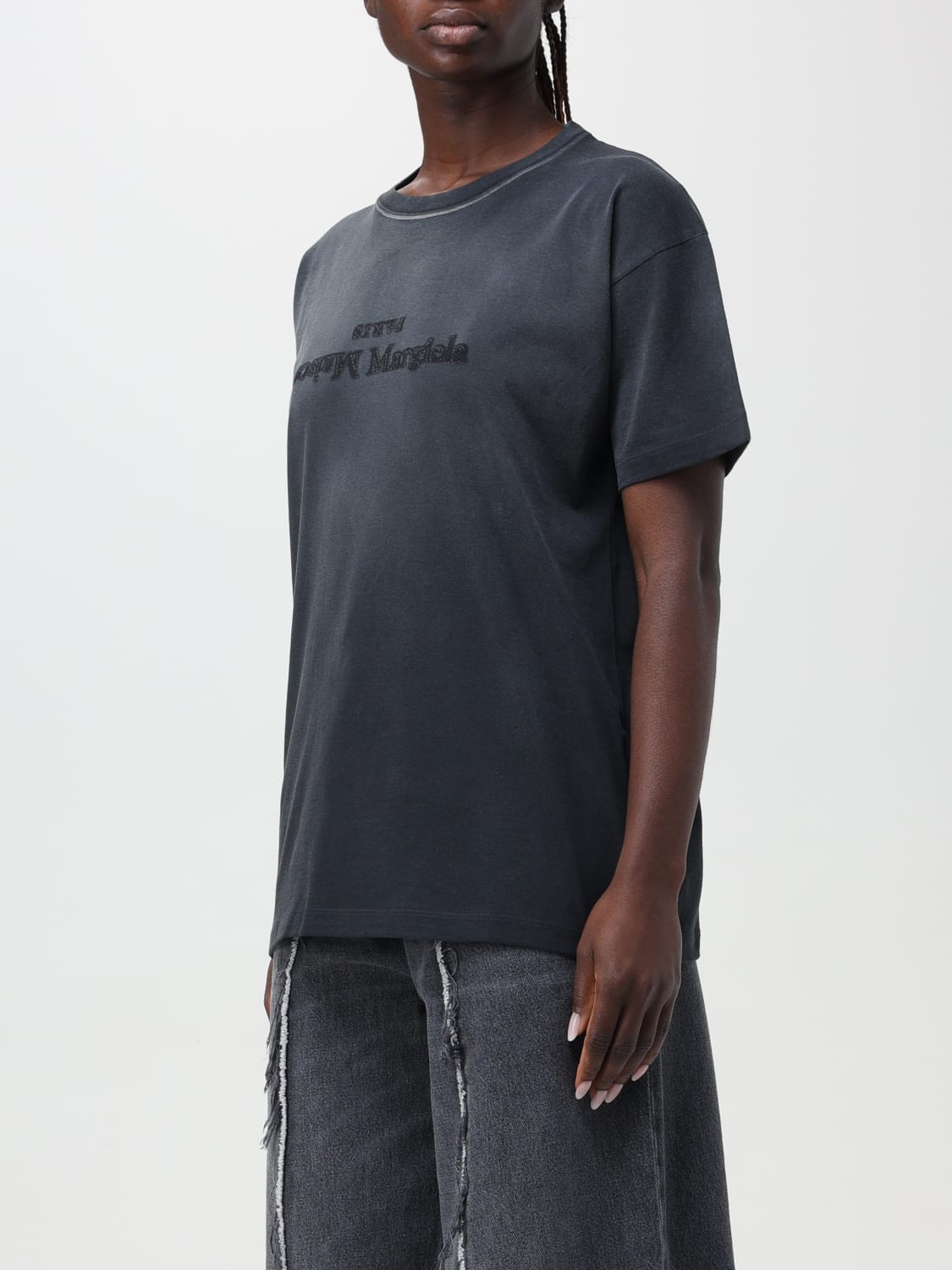 MAISON MARGIELA T-SHIRT: T-shirt woman Maison Margiela, Charcoal - Img 4