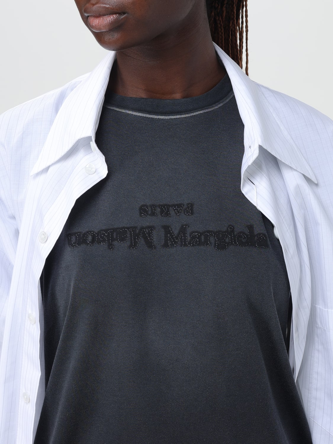 MAISON MARGIELA T-SHIRT: T-shirt woman Maison Margiela, Charcoal - Img 5