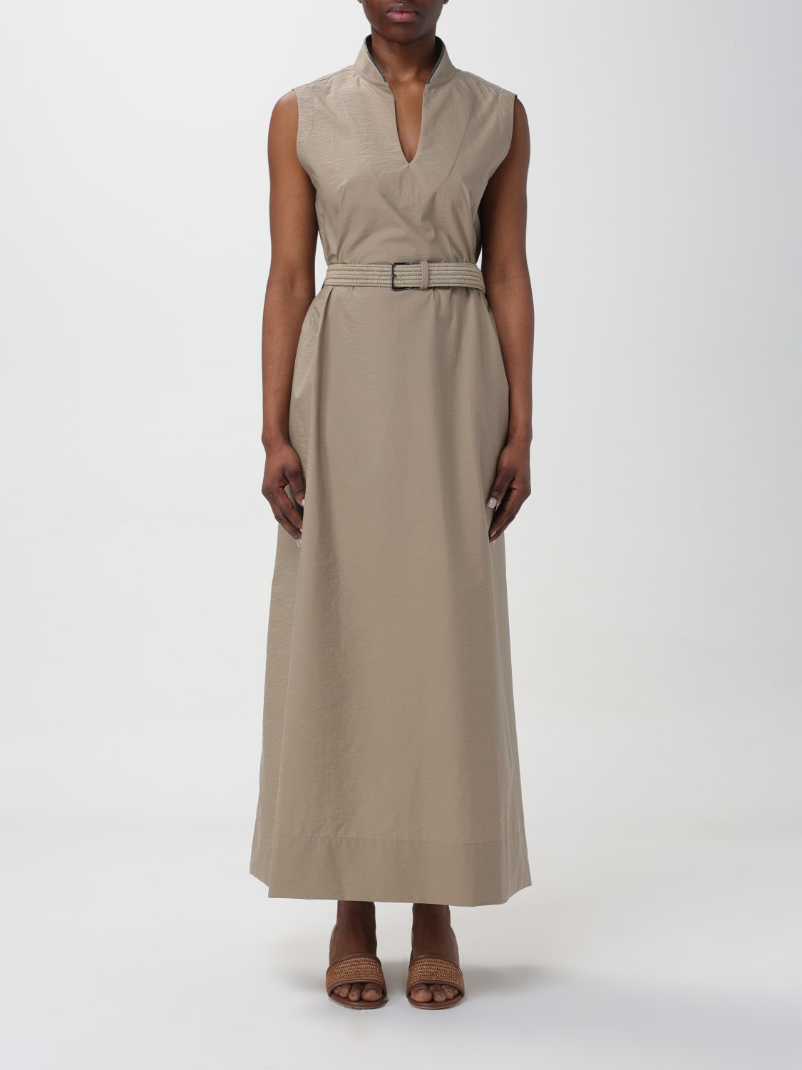 BRUNELLO CUCINELLI DRESS: Dress woman Brunello Cucinelli, Beige - Img 1