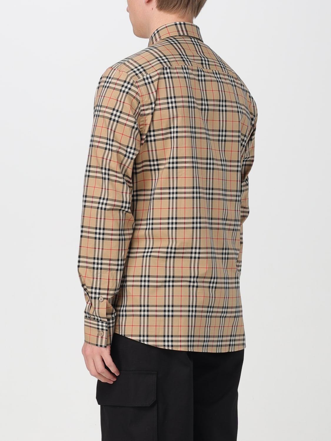 Outlet de Burberry Camisa hombre Beige Camisa Burberry 8070582 en linea en GIGLIO.COM