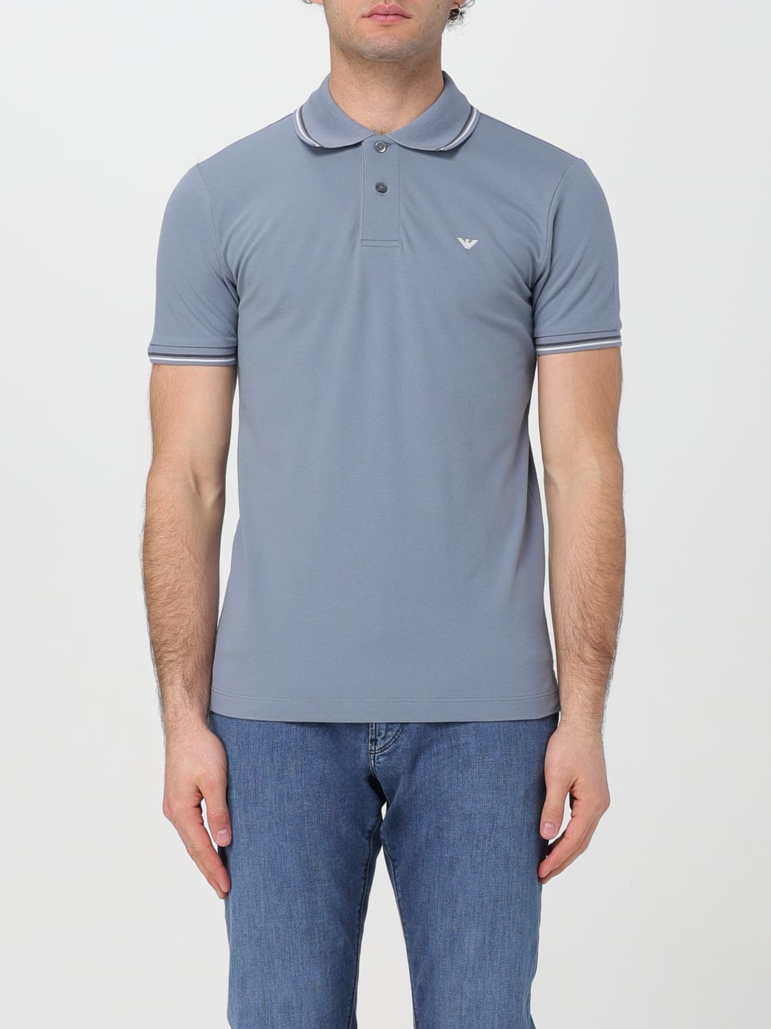Emporio Armani Outlet Polo shirt men Grey Emporio Armani polo shirt 8N1FB41JPTZ online at GIGLIO.COM
