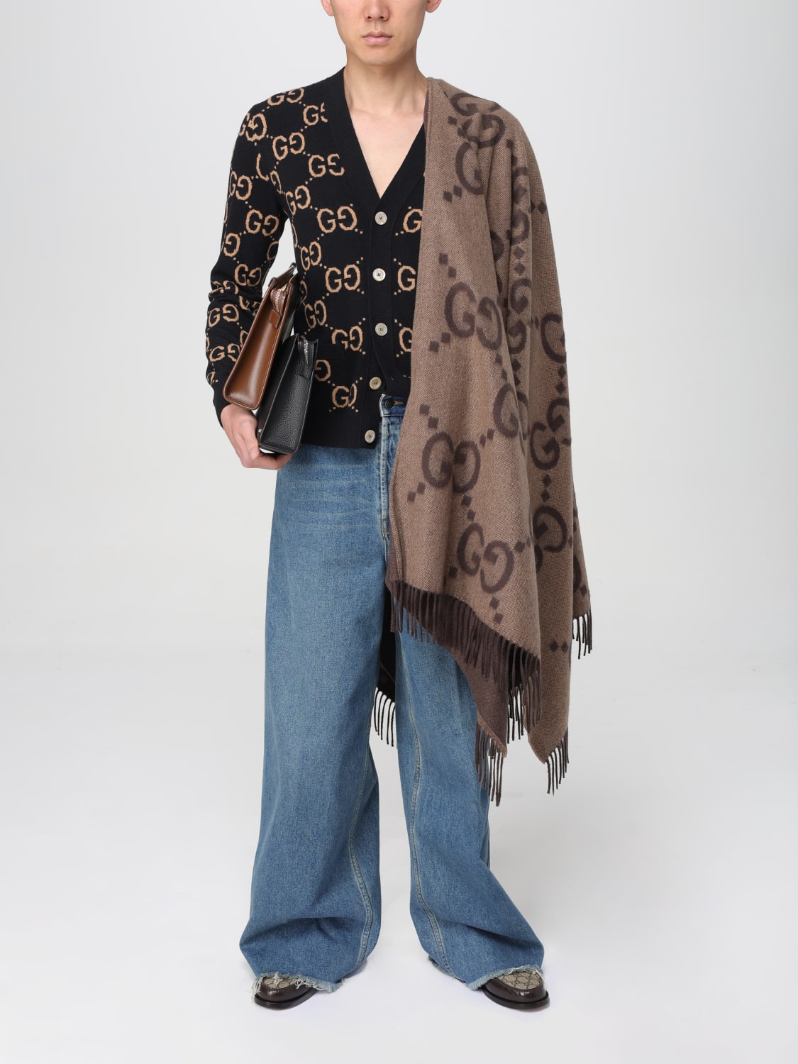 GUCCI COAT: Sweater men Gucci, Brown - Img 2