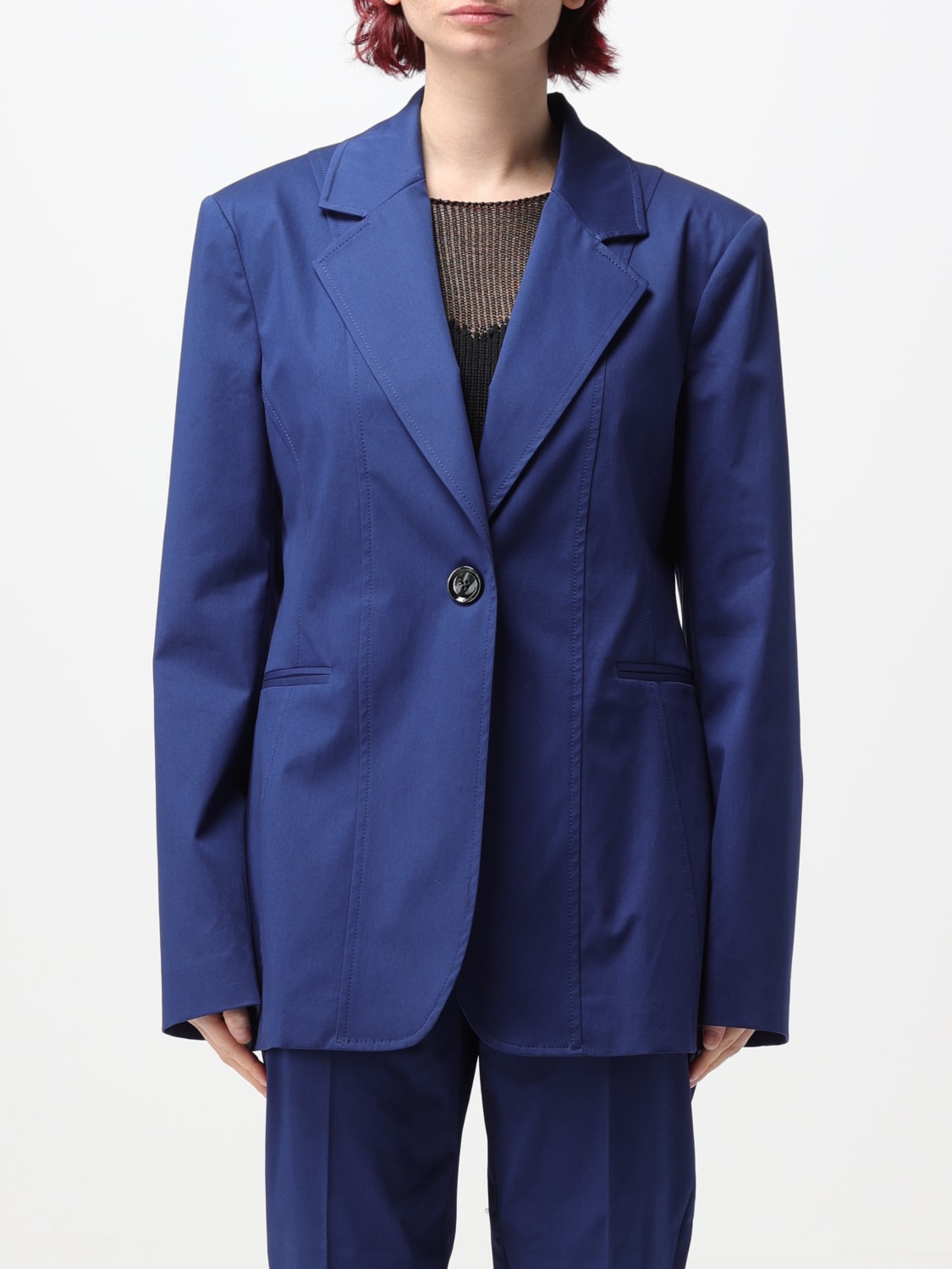 PINKO: Blazer woman - Blue | Pinko blazer 103329A1KH online PINKO: Blazer woman - Blue | Pinko blazer 103329A1KH online