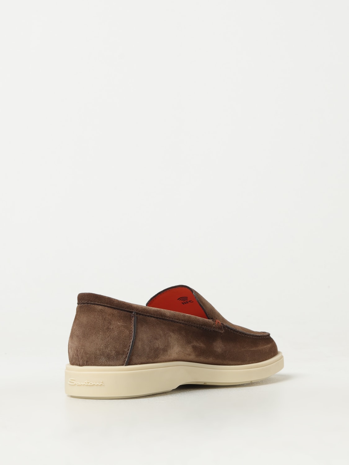 Santoni logo-print suede sneakers - Brown