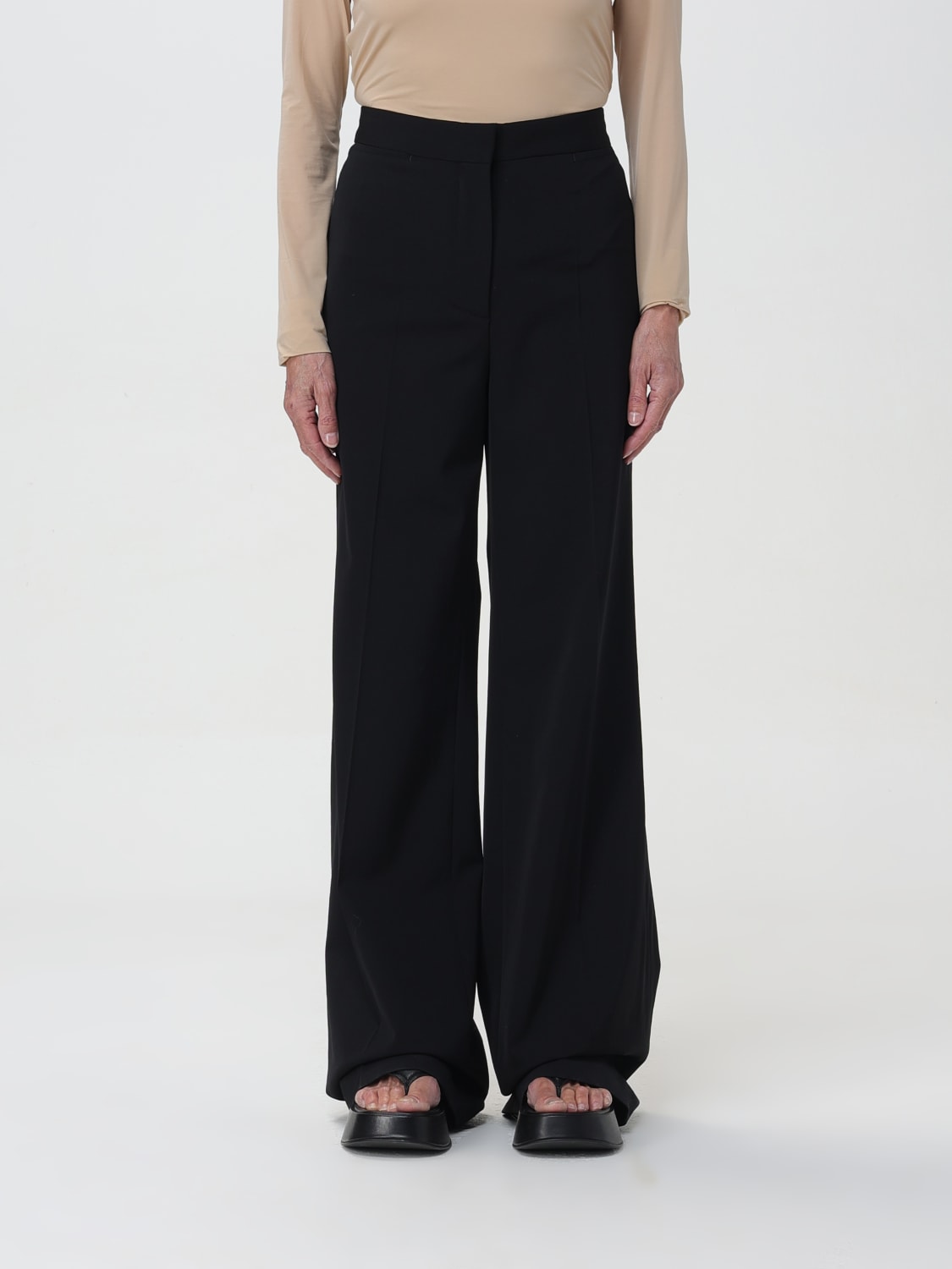 パンツ STELLA MCCARTNEY Women Straight Pants 6400933CU704 1000 blac Stella McCartney Outlet: Pants woman - Black | Stella