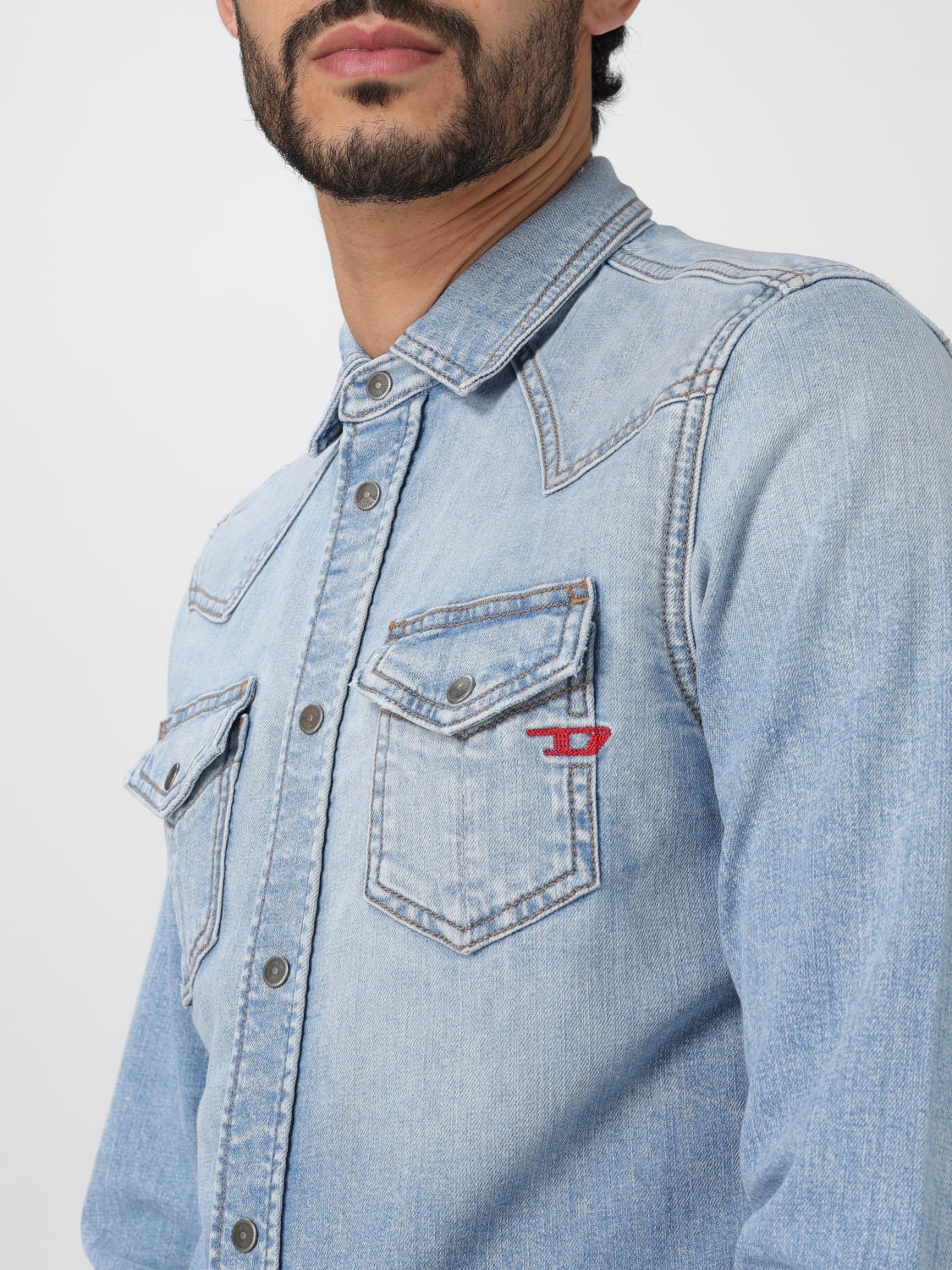 Diesel Outlet Camicia di jeans D Vega Blue Camicia Diesel A126220DQAI online su GIGLIO.COM