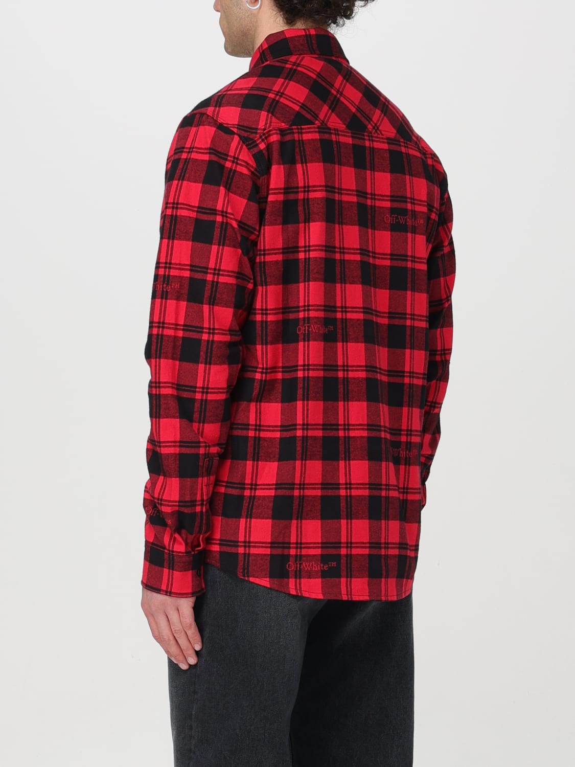 OFF-WHITE CAMICIA: Camicia uomo Off-white, Rosso - Img 3