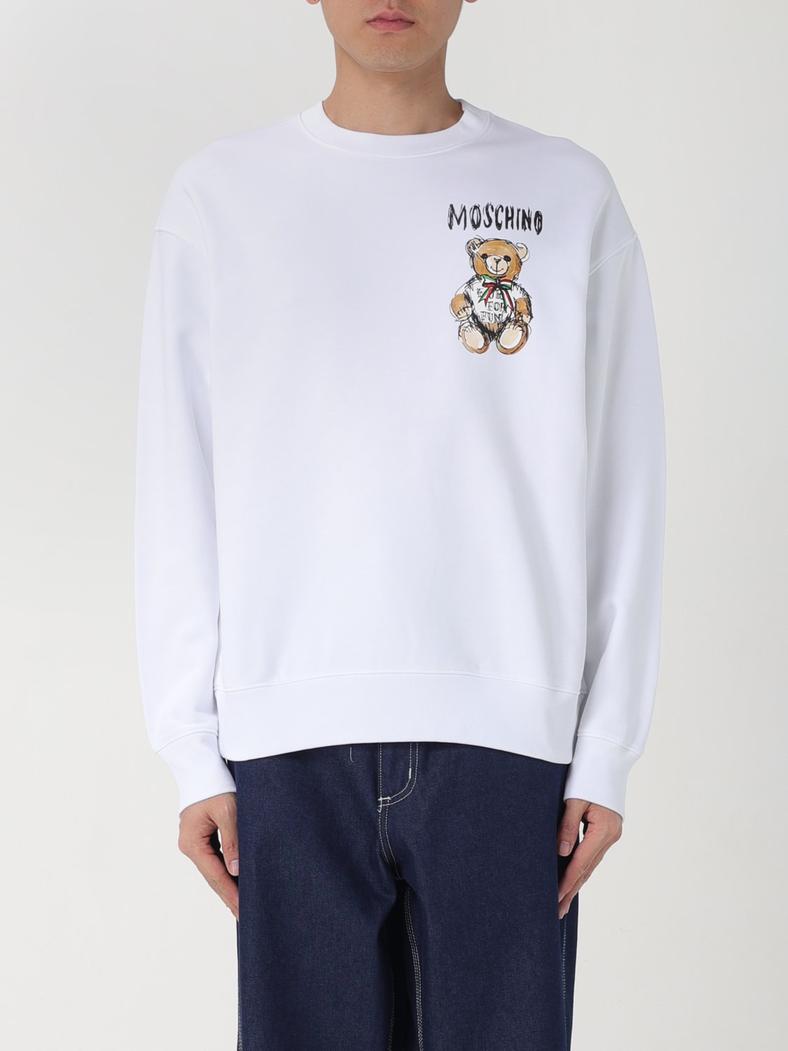 MOSCHINO COUTURE SUDADERA: Sudadera hombre Moschino Couture, Blanco - Img 1