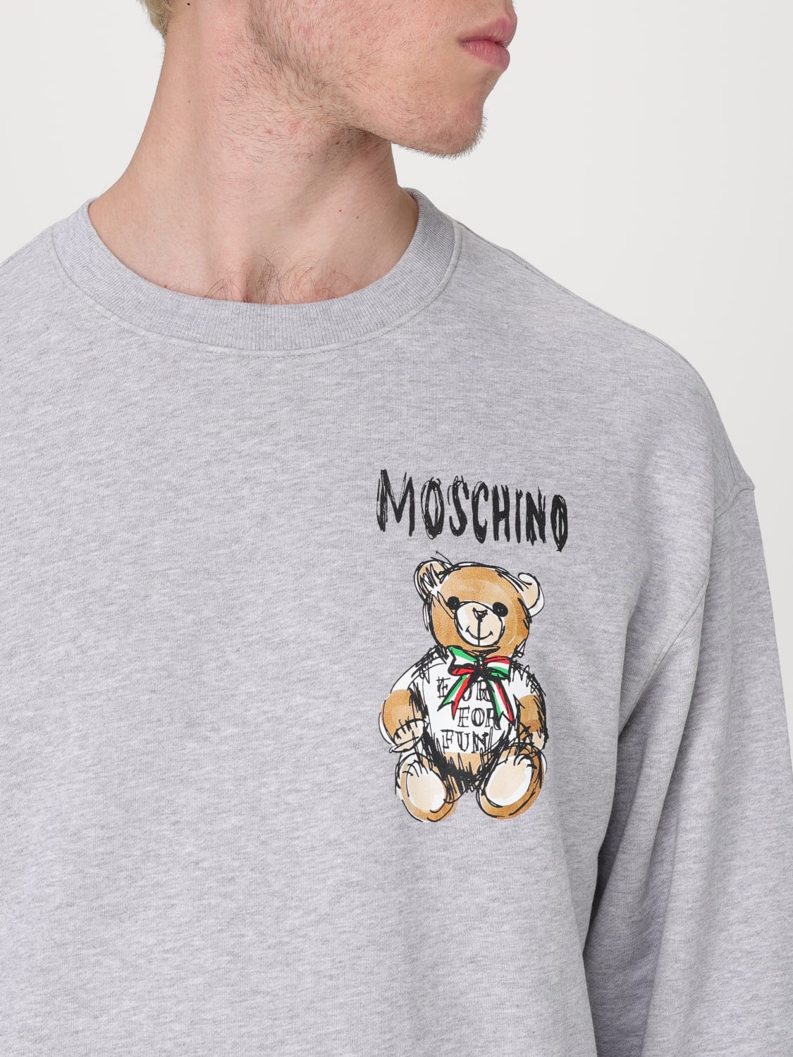 MOSCHINO COUTURE SUDADERA: Sudadera hombre Moschino Couture, Gris - Img 4