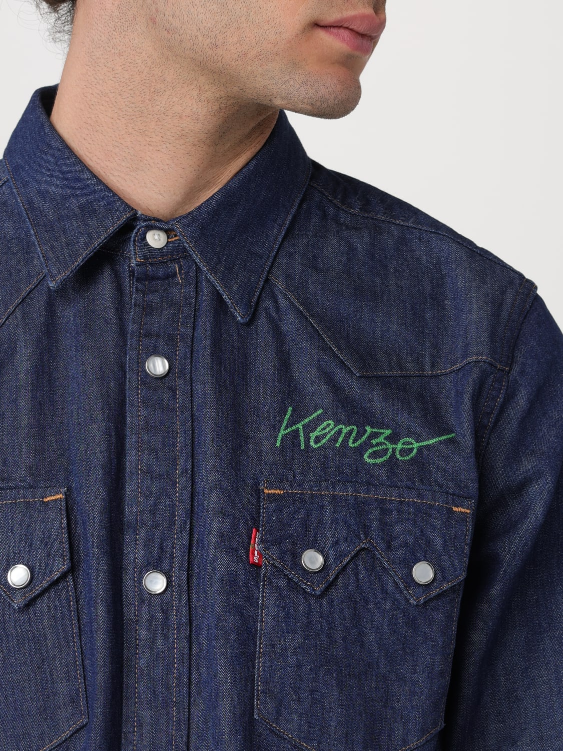 KENZO SHIRT: Shirt men Kenzo, Blue - Img 5